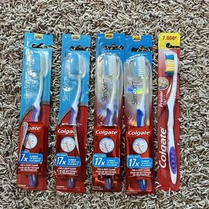 Colgate Toothbrushes Lot‎ of 4 Slim Soft & 1 Premier Clean Ultra Soft from India